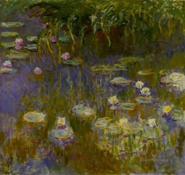 黄色と薄紫色の睡蓮 クロード・モネ 印象派の花 Oil Paintings